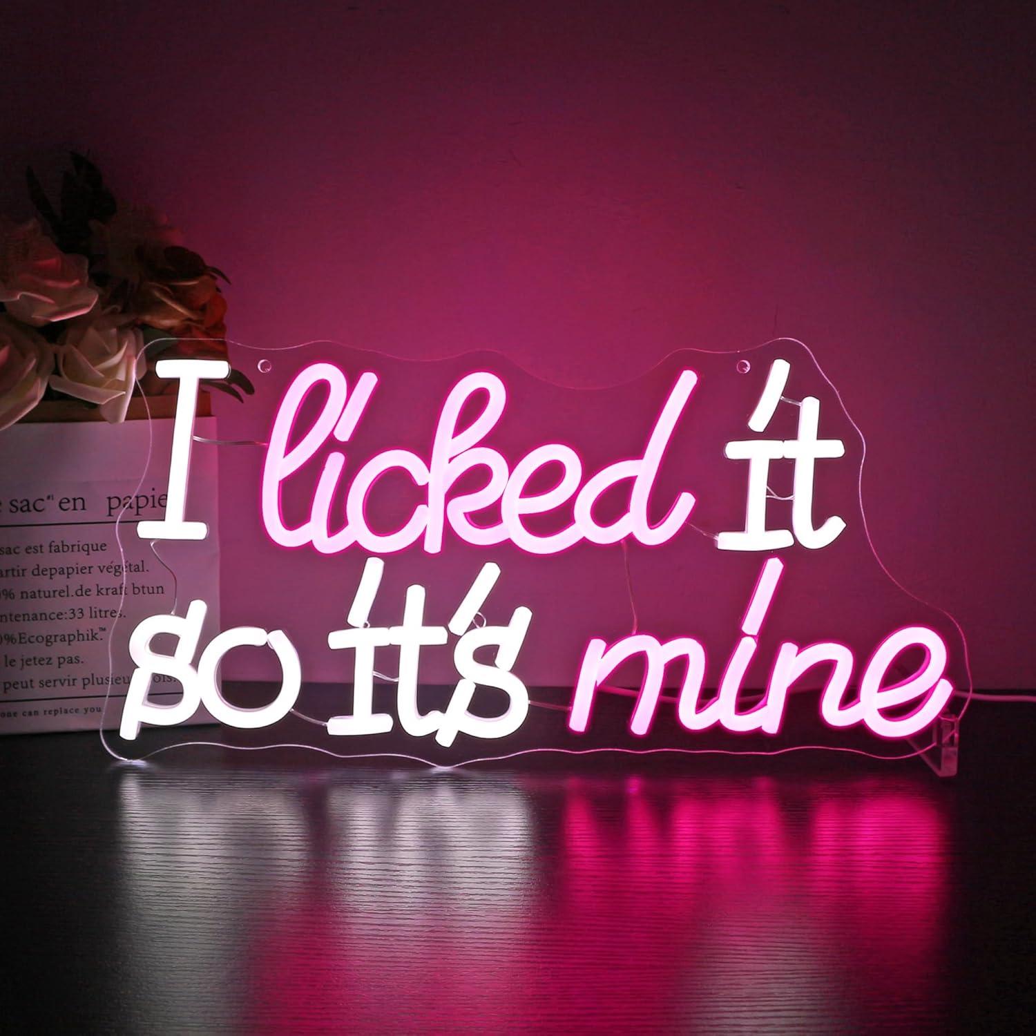 I Licked It So It's Mine Neon  - огляд і ціна Home Decor Theme
