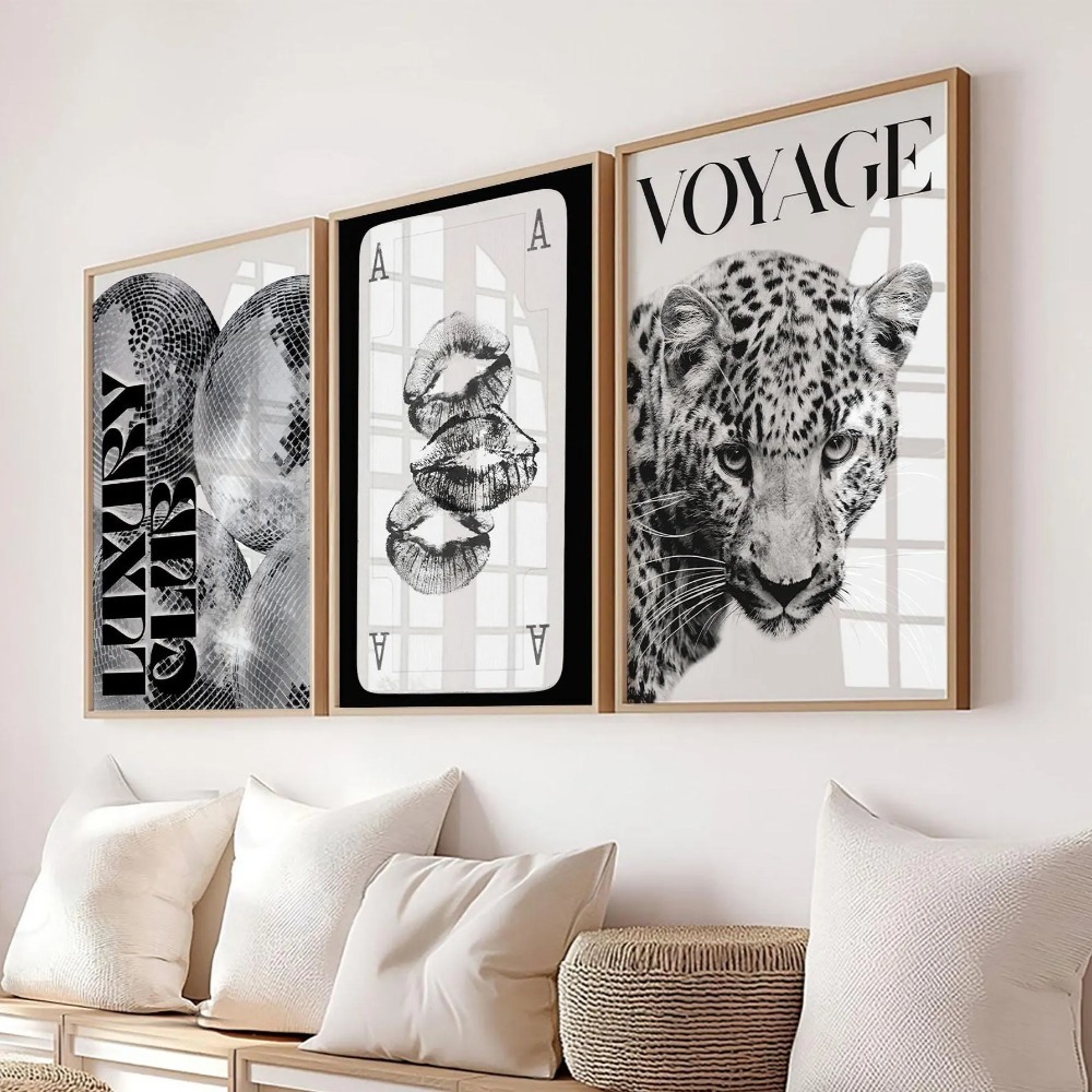 3pcs Frameless Leopard Print,B - огляд і ціна Home Decor Y2K