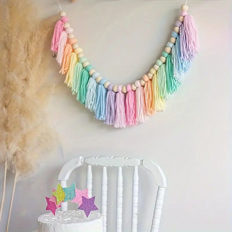 1pc Boho Colorful Rainbow Tass - огляд і ціна Home Decor Y2K